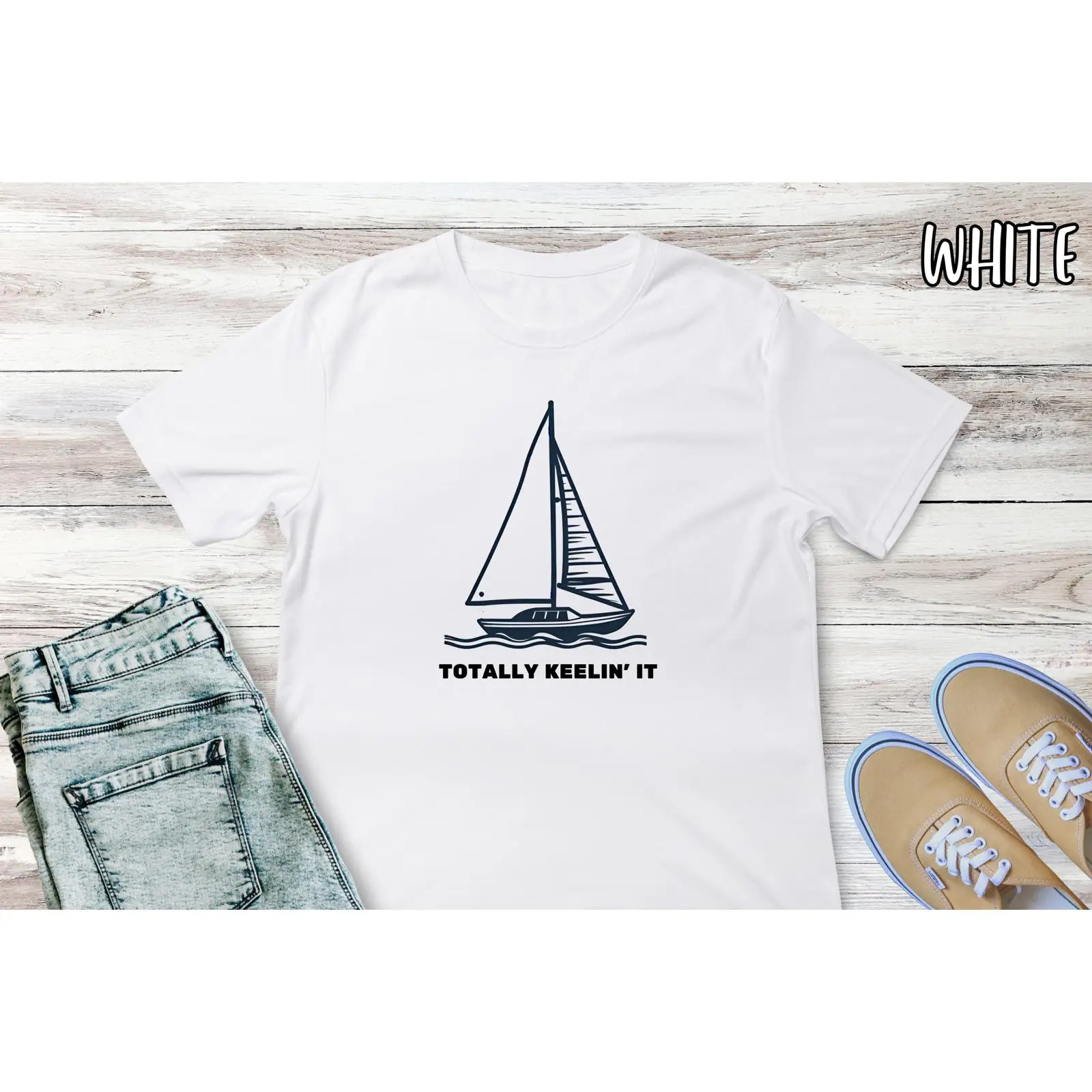 Vintage Fashion Quotes - 面白いセーリングTシャツ、帆船船長のユーモラスな言葉、航海愛好家、ヴィンテージ風ウォッシュ加工グラフィック、メンズファッション、カジュアル